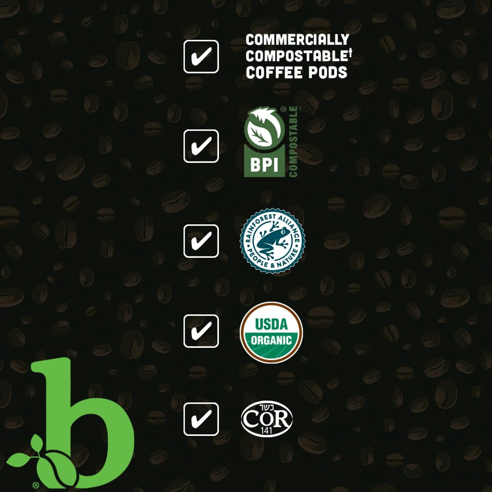 beaniac Organic Daily Dose Donut Shop Coffee Pods — Light Roast, Compostable K-Cups