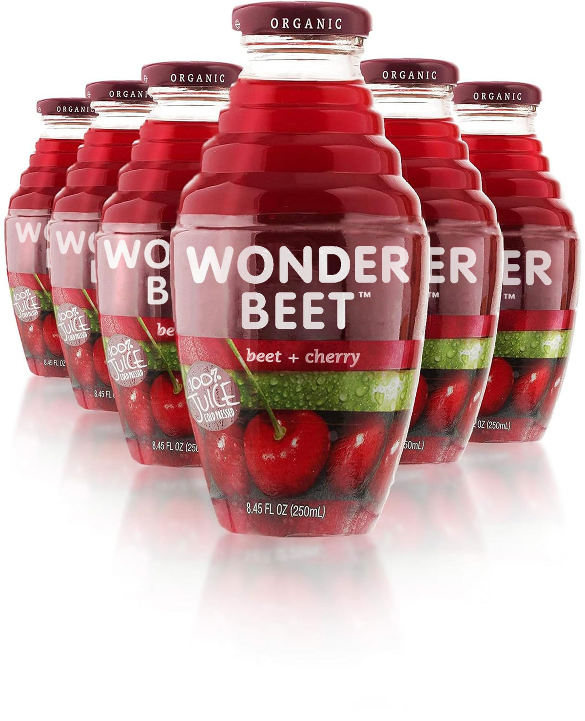 Beetology Organic Beet & Cherry Juice – 8.45oz (6 Pack) | Cold-Pressed, Heart Healthy, Nutrient-Packed Beverage