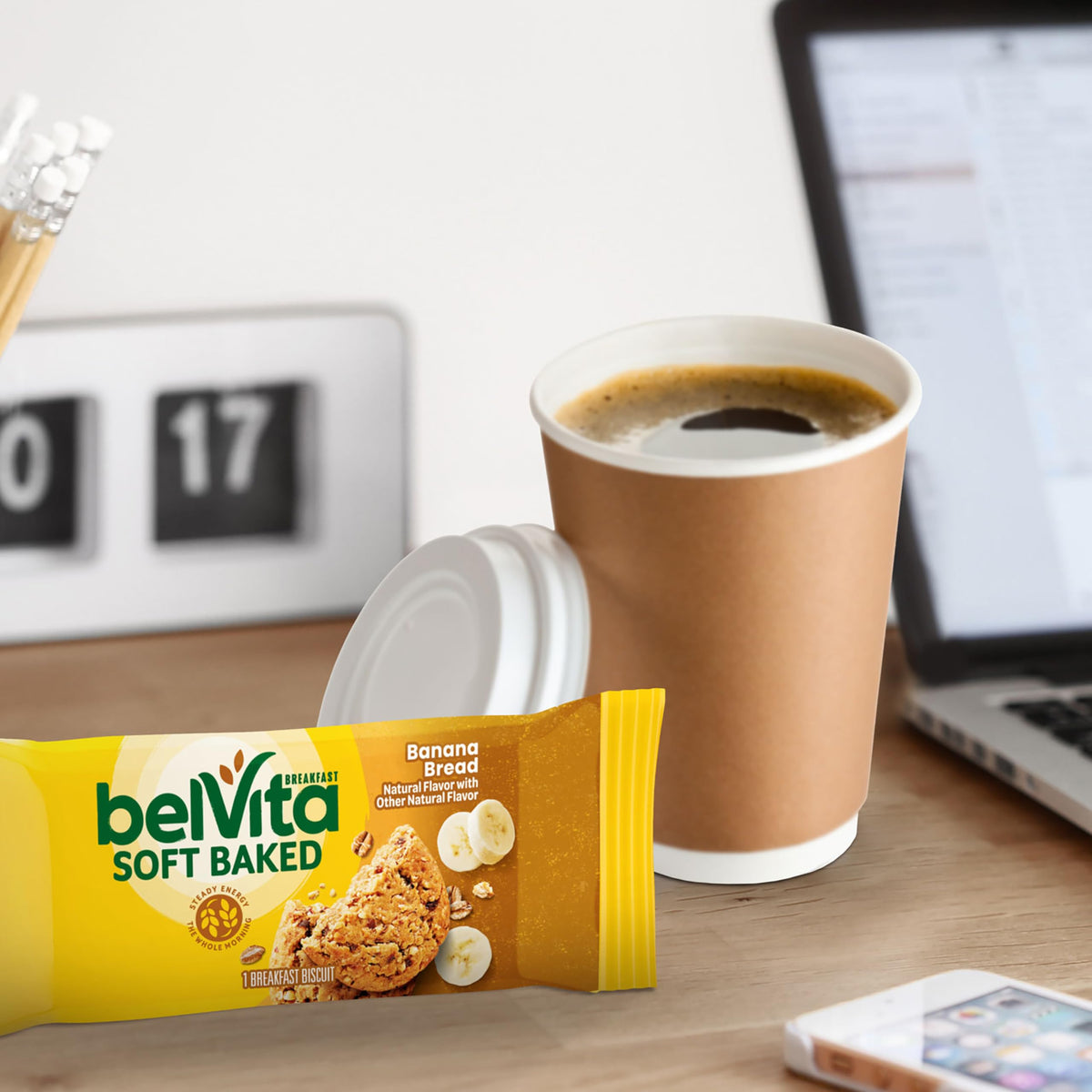 belVita Soft Baked Banana Bread Breakfast Bars – 30 Bars (6 Boxes) | Belvita