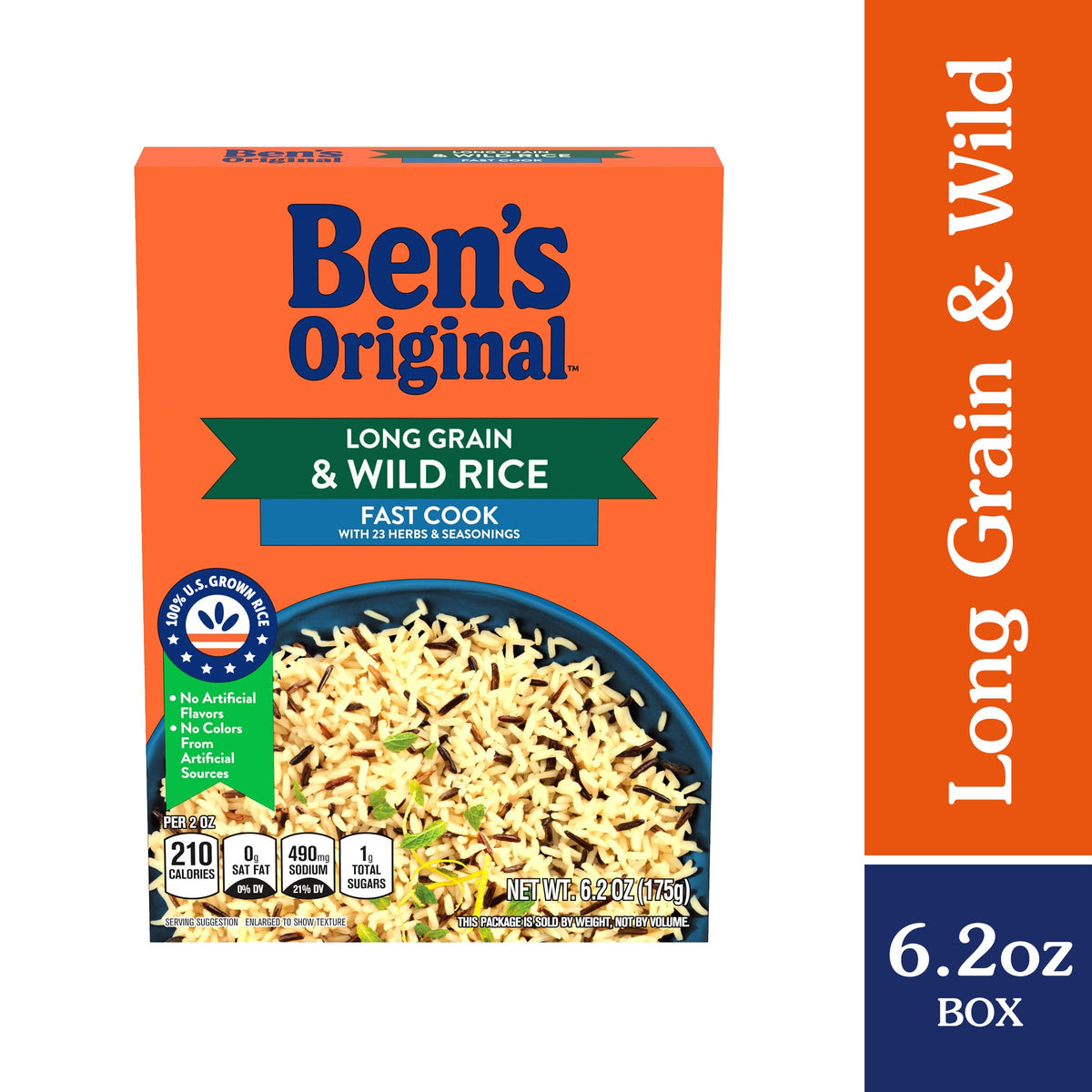 BEN'S ORIGINAL Long Grain Rice & Wild Rice Blend – 6.2 oz Box (Pack of 12) | Fast Cook