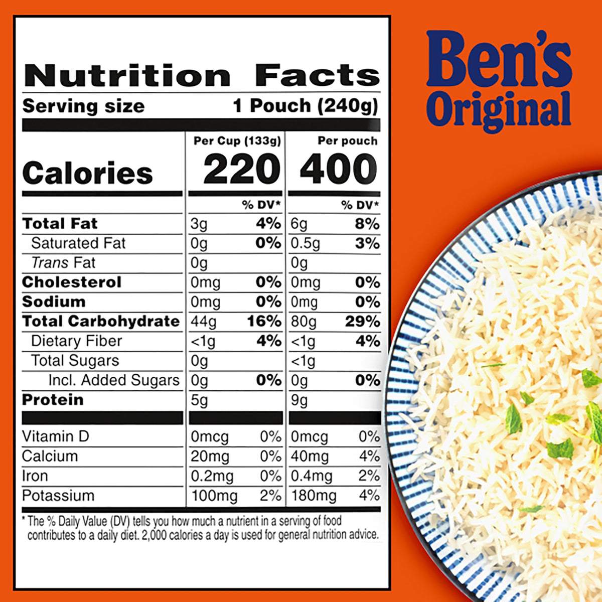 BEN'S ORIGINAL Ready Rice Basmati – Microwaveable 8.5 oz Pouch (12-pack)