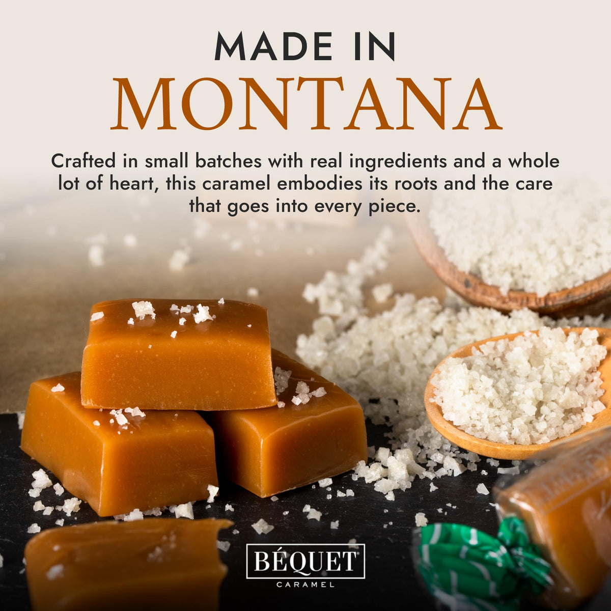Béquet Celtic Sea Salt Caramels – Soft Gluten-Free Kosher Gourmet Caramel in 24 oz Resealable Pouch