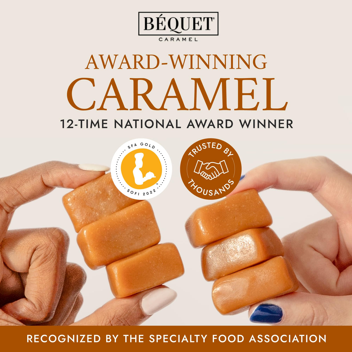 Béquet Celtic Sea Salt Caramels – Soft Gluten-Free Kosher Gourmet Caramel in 24 oz Resealable Pouch