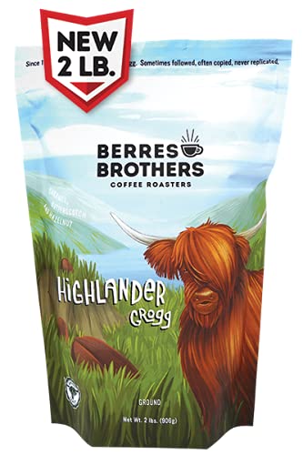 Berres Brothers Highlander Grogg Ground Coffee – 2 lb Bag, Caramel, Butterscotch & Hazelnut, Medium Roast