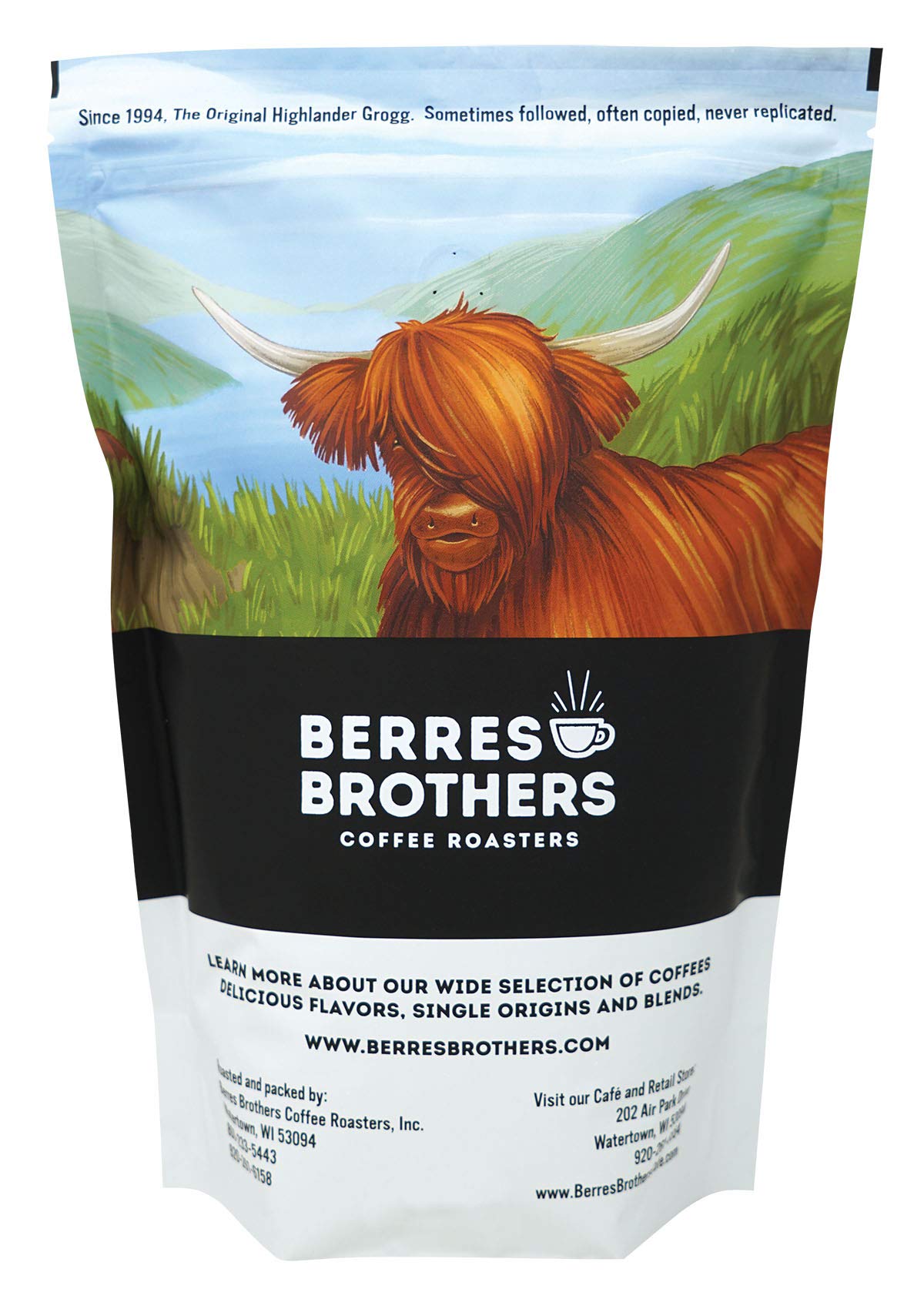 Berres Brothers Highlander Grogg Ground Coffee – 2 lb Bag, Caramel, Butterscotch & Hazelnut, Medium Roast