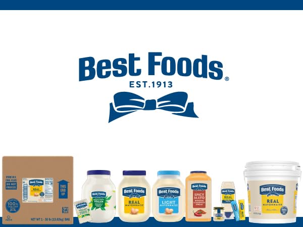 Best Foods Real Mayonnaise Stick Packets – Easy Open, Gluten Free, 0.38 oz (210 Pack)