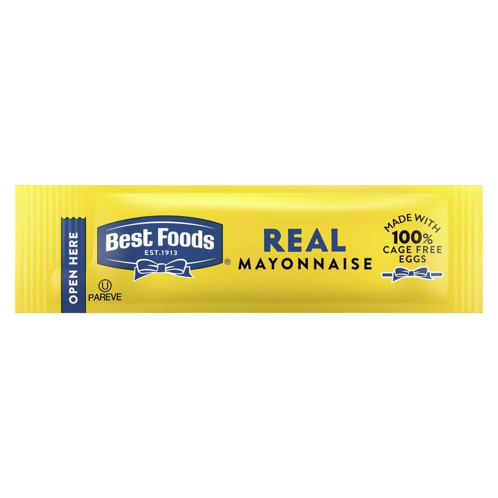 Best Foods Real Mayonnaise Stick Packets – Easy Open, Gluten Free, 0.38 oz (210 Pack)