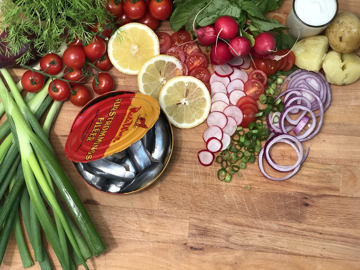 Surströmming Fillets by Best Natural by NJTrading – Fermented Swedish Herring in Traditional Tin