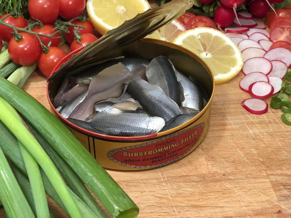 Surströmming Fillets by Best Natural by NJTrading – Fermented Swedish Herring in Traditional Tin