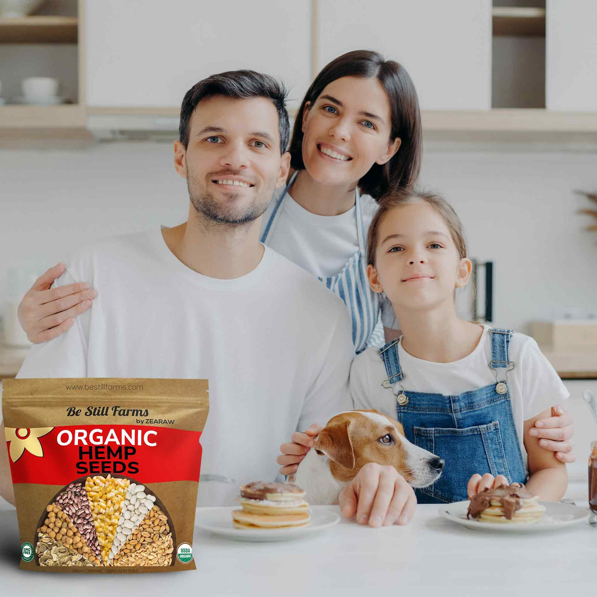 Be Still Farms Hemp Seeds Organic Bulk 2.8lb | Raw Shelled Hemp Seeds | Plant-Based Protein • USDA Organic • Non-GMO • Gluten Free • Vegan