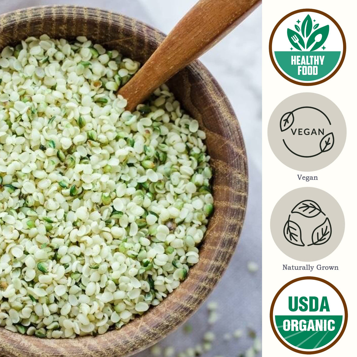 Be Still Farms Hemp Seeds Organic Bulk 2.8lb | Raw Shelled Hemp Seeds | Plant-Based Protein • USDA Organic • Non-GMO • Gluten Free • Vegan
