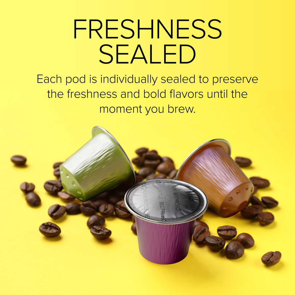 Bestpresso Organic USDA Coffee Pods for Nespresso Original Machines – 120 Pack Variety