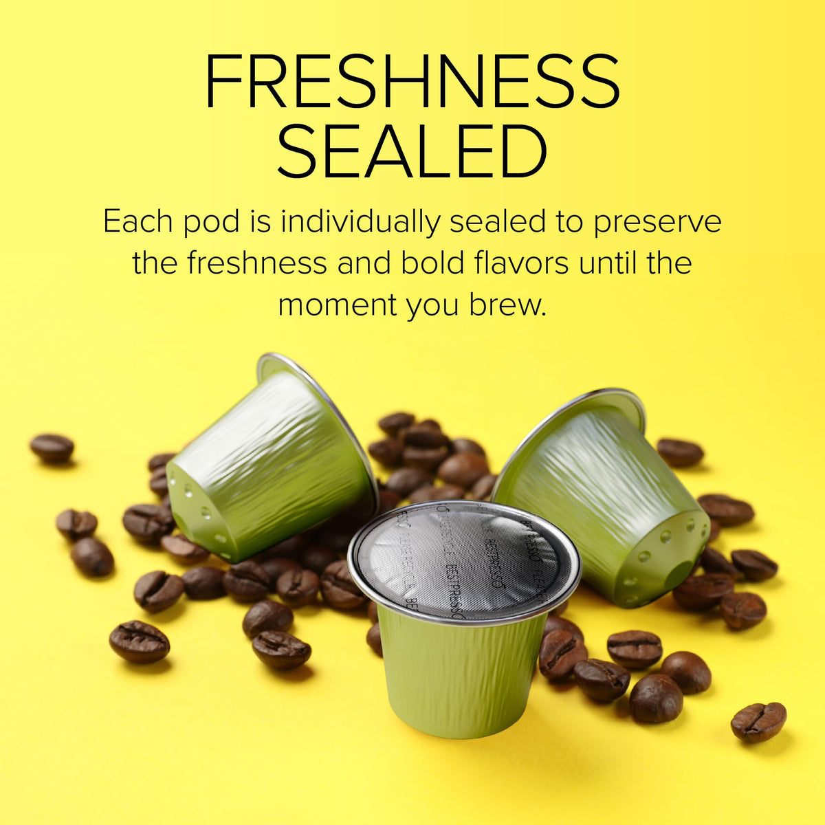 Bestpresso Organic USDA Coffee Pods for Nespresso Original Machines | 120 Pack, Naturally Balanced