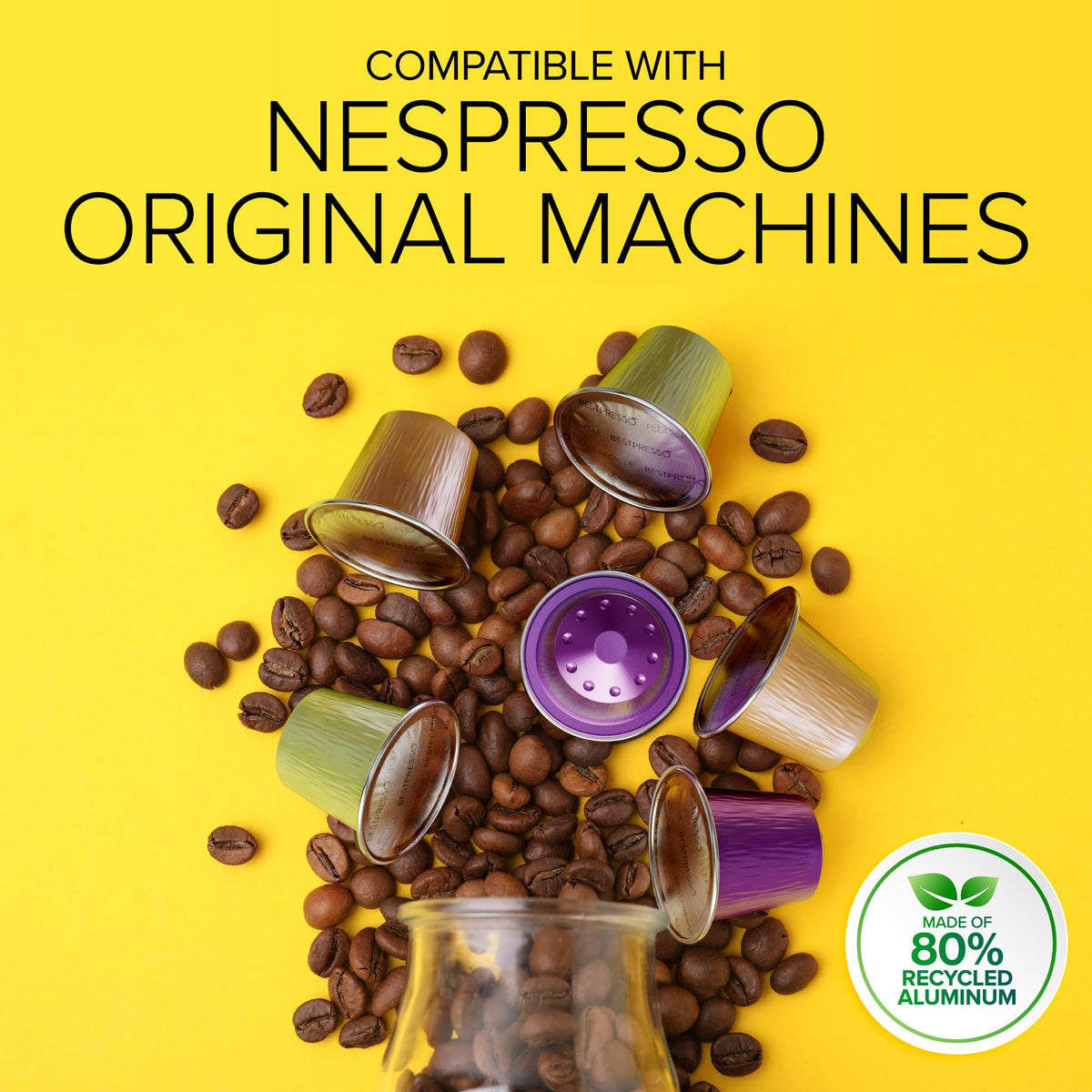 Bestpresso Organic USDA Coffee Pods for Nespresso Original Machines – 120 Pack Variety