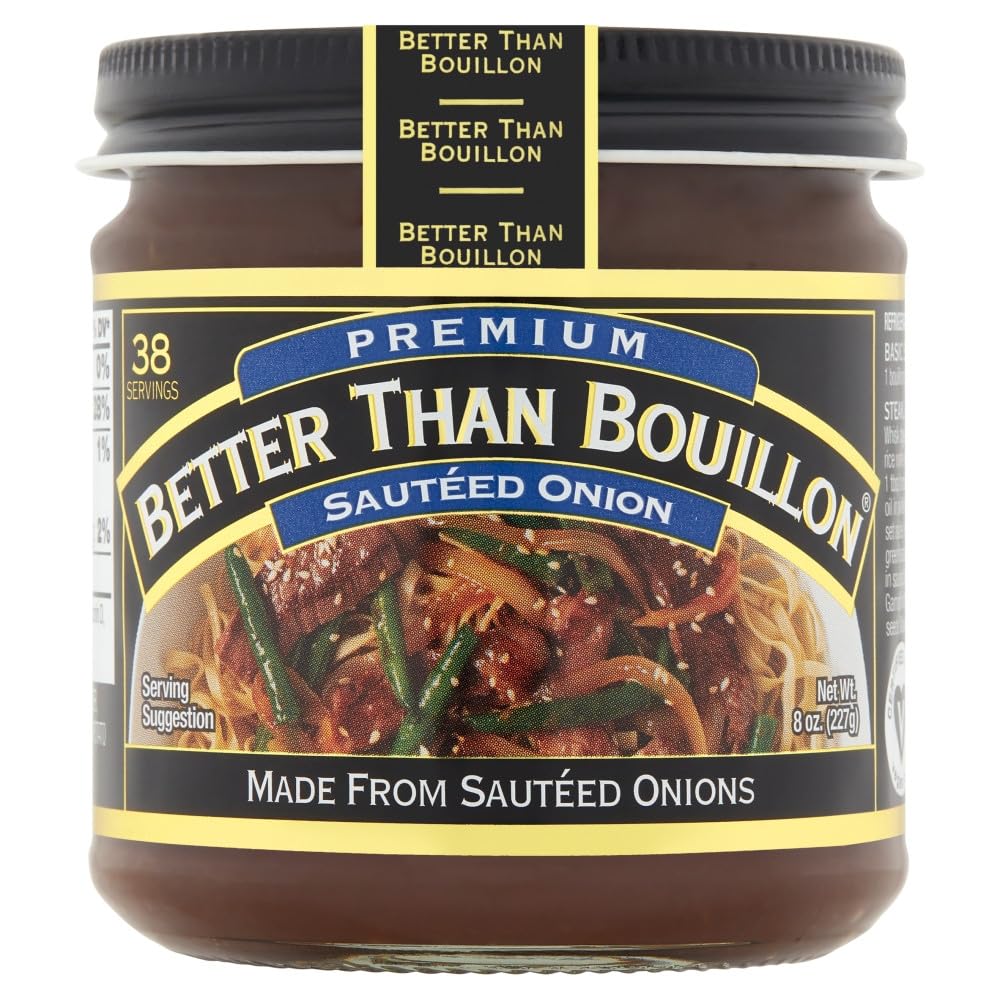 Better Than Bouillon Premium Base Variety Pack – Roasted Chicken, Beef, Garlic & Sauteed Onion (8 oz jars, Pack of 4)