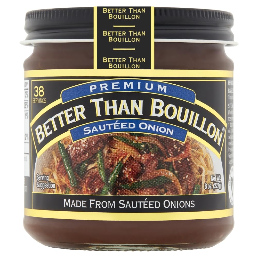 Better Than Bouillon Premium Base Variety Pack – Roasted Chicken, Beef, Garlic & Sauteed Onion (8 oz jars, Pack of 4)
