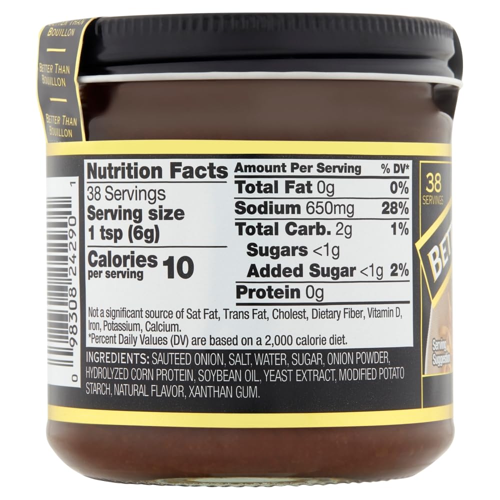 Better Than Bouillon Premium Base Variety Pack – Roasted Chicken, Beef, Garlic & Sauteed Onion (8 oz jars, Pack of 4)