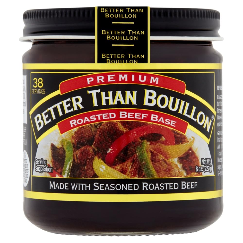 Better Than Bouillon Premium Base Variety Pack – Roasted Chicken, Beef, Garlic & Sauteed Onion (8 oz jars, Pack of 4)