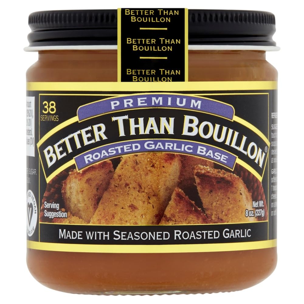 Better Than Bouillon Premium Base Variety Pack – Roasted Chicken, Beef, Garlic & Sauteed Onion (8 oz jars, Pack of 4)