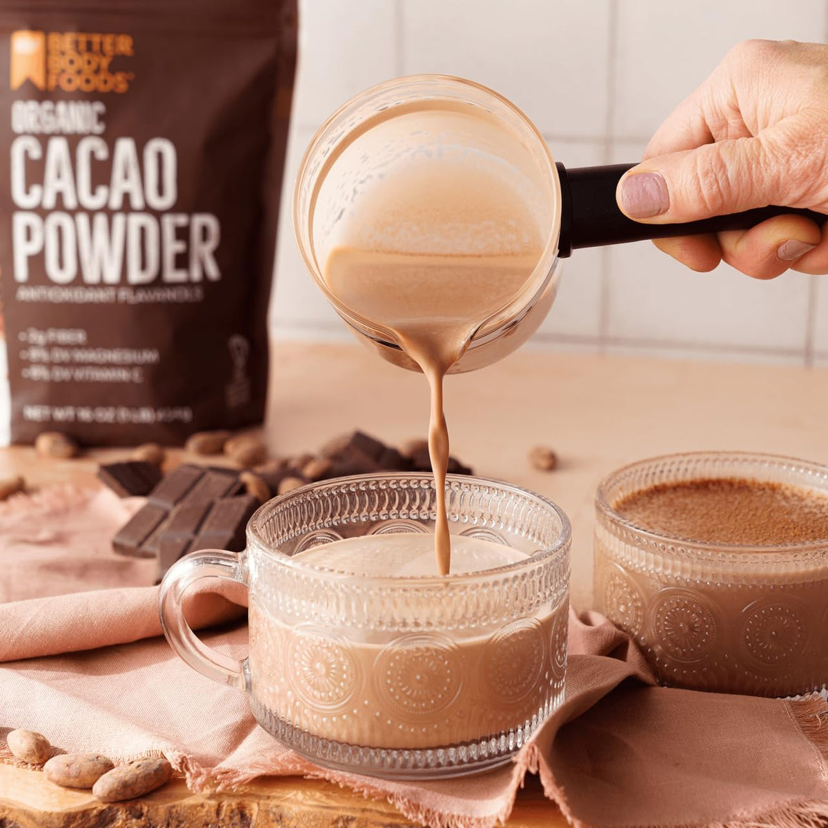 BetterBody Foods Organic Cacao Powder, Unsweetened – 32 oz, Non-GMO, Gluten-Free