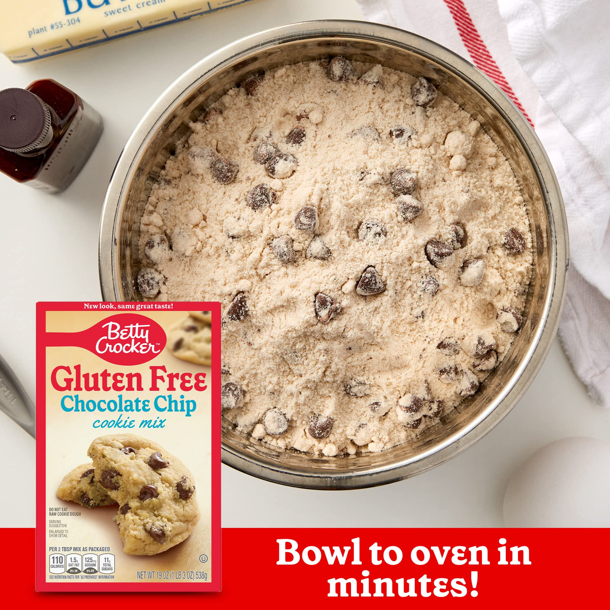 Betty Crocker Gluten Free Chocolate Chip Cookie Mix - 19 oz (Pack of 6)