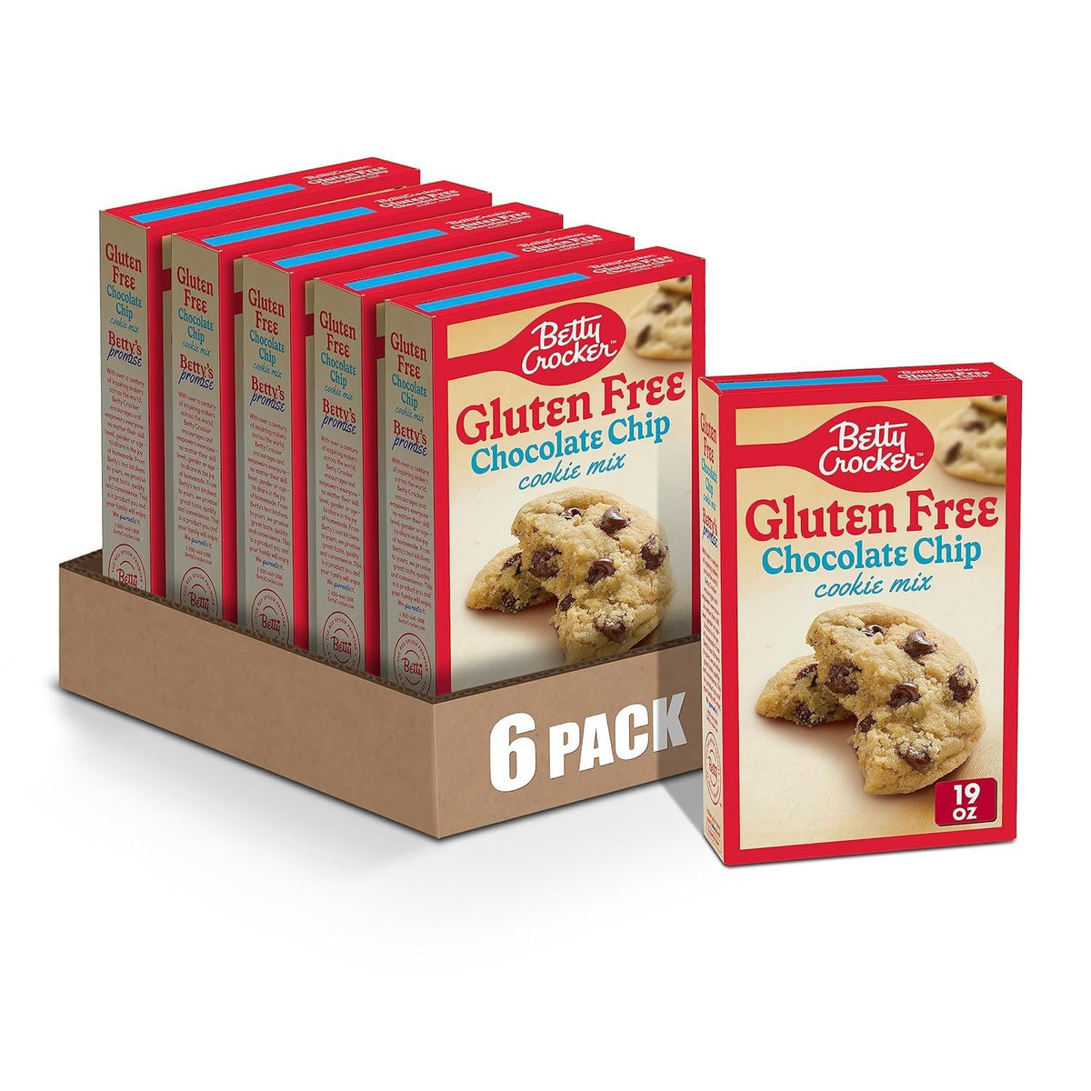Betty Crocker Gluten Free Chocolate Chip Cookie Mix - 19 oz (Pack of 6)
