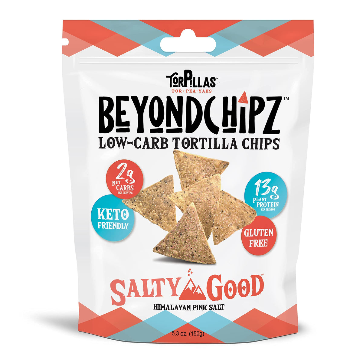 BeyondChipz Low Carb Tortilla Chips – Keto & Gluten Free, 5.3oz Bag, Pack of 4