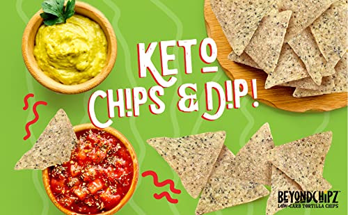 BeyondChipz Low Carb Tortilla Chips – Keto & Gluten Free, 5.3oz Bag, Pack of 4