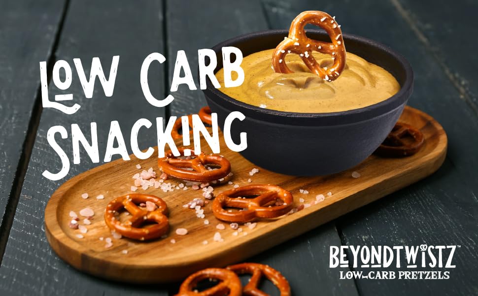 BeyondTwistz Low Carb Pretzels – 2g Net Carbs, 18g Plant-Based Protein, HealthSense Flour, 3-Pack