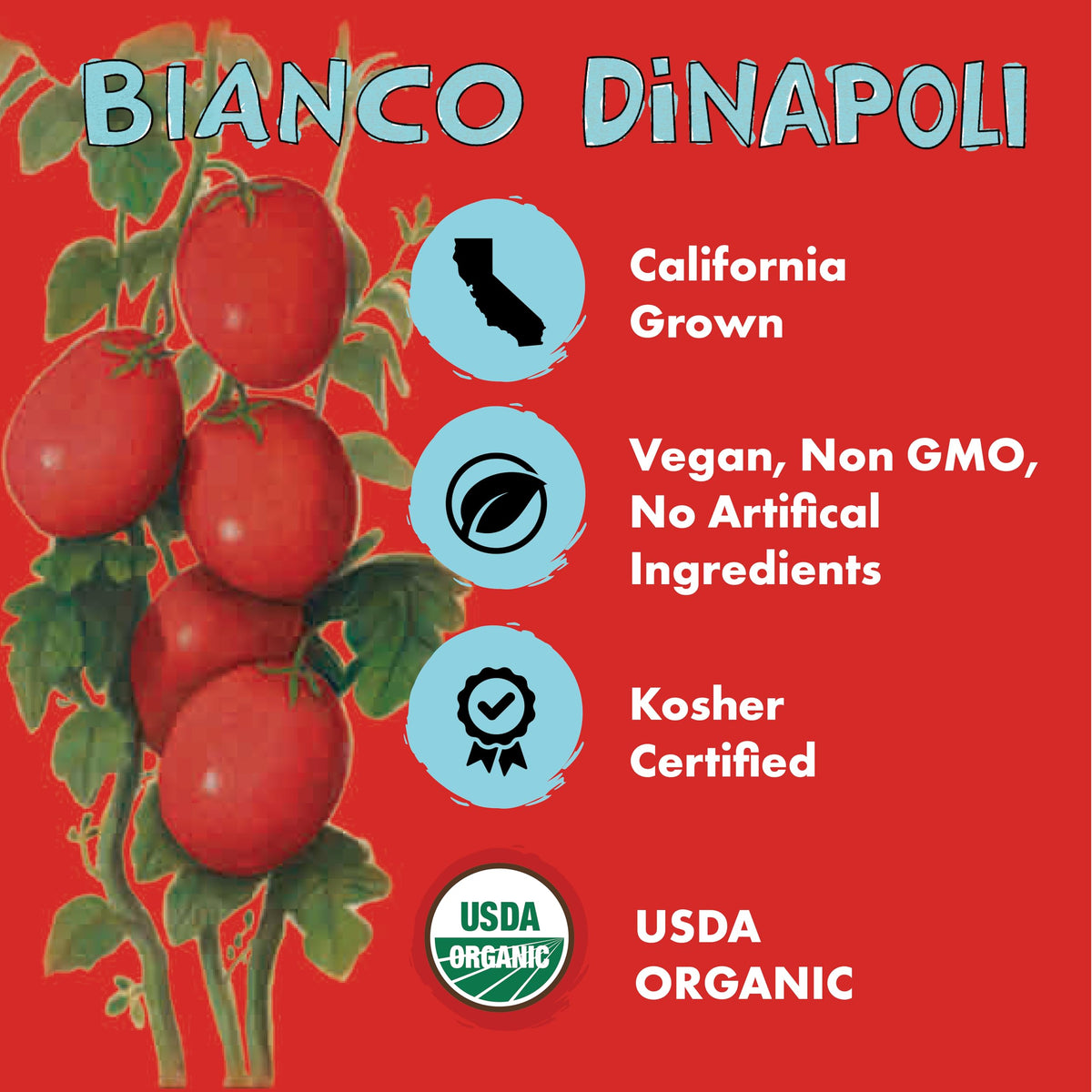 Bianco DiNapoli Organic Fire Roasted Diced Tomatoes – 12 Pack, California Grown