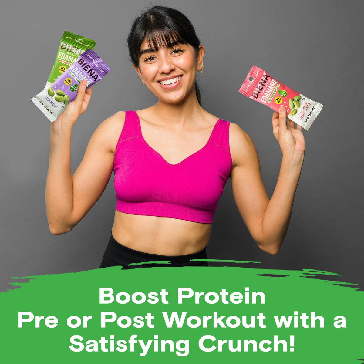 BIENA Crispy Roasted Edamame Snack — 12-13g Protein per Serving, Avocado Oil, 18-Pack Variety (Gluten-Free, Vegan)