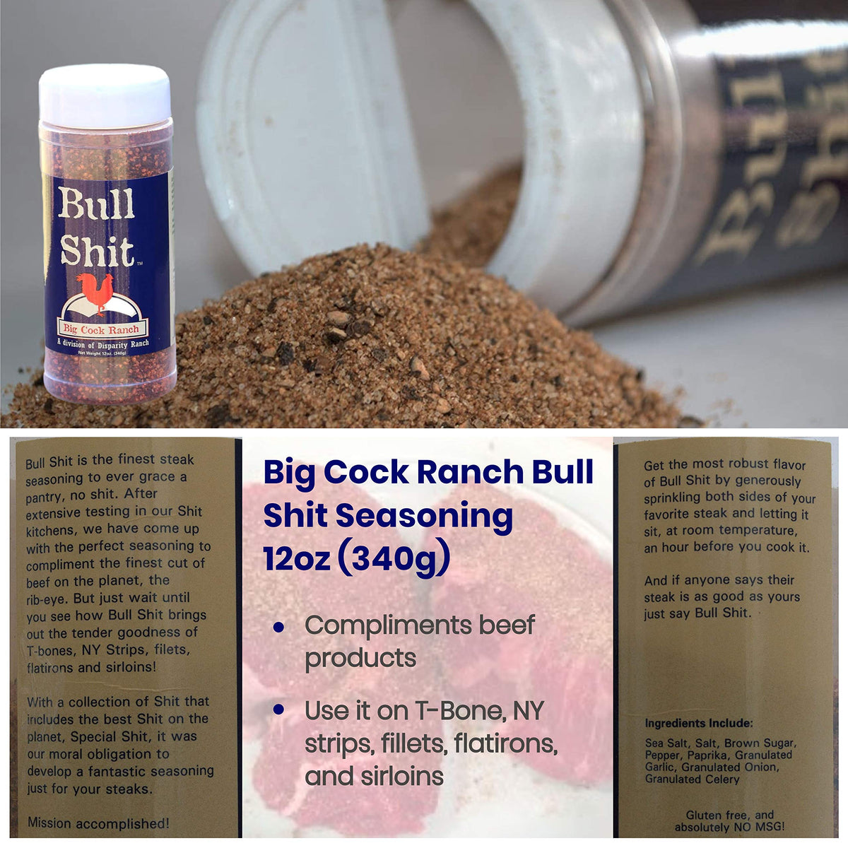 Big Cock Ranch Gourmet Seasoning Bundle – Gluten-Free, No MSG, 4 Flavors