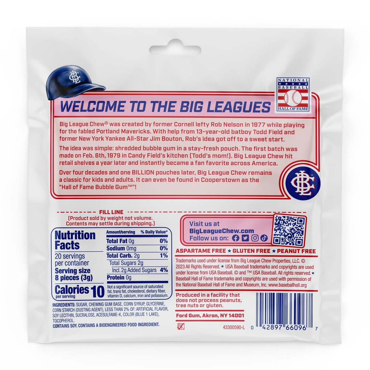 Big League Chew Curveball Cotton Candy Bubble Gum - 12-Pack | Ideal for Baseball Games, Teams & Parties