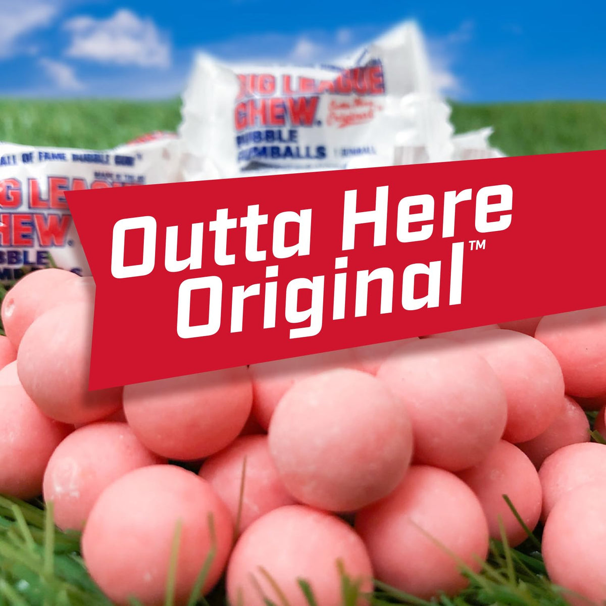 Big League Team Rally Bucket Gumballs – 240 Individually Wrapped, Outta Here Original Flavor