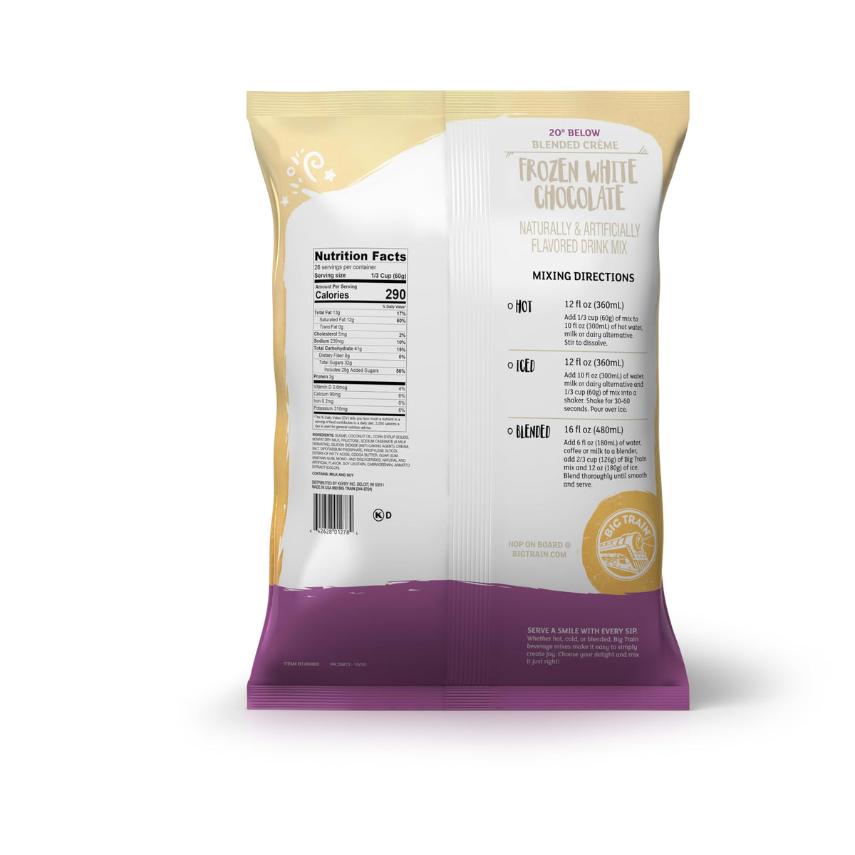Big Train 20 Below Frozen White Chocolate Frappe Mix – 3.5 lb