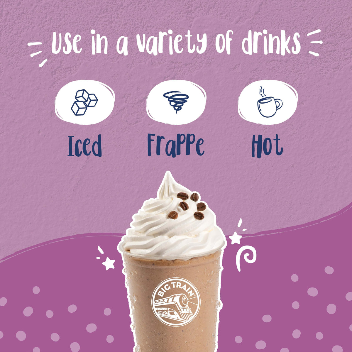 Big Train Blended Ice Coffee Beverage Mix | Smooth Frappe, Hot, or Iced