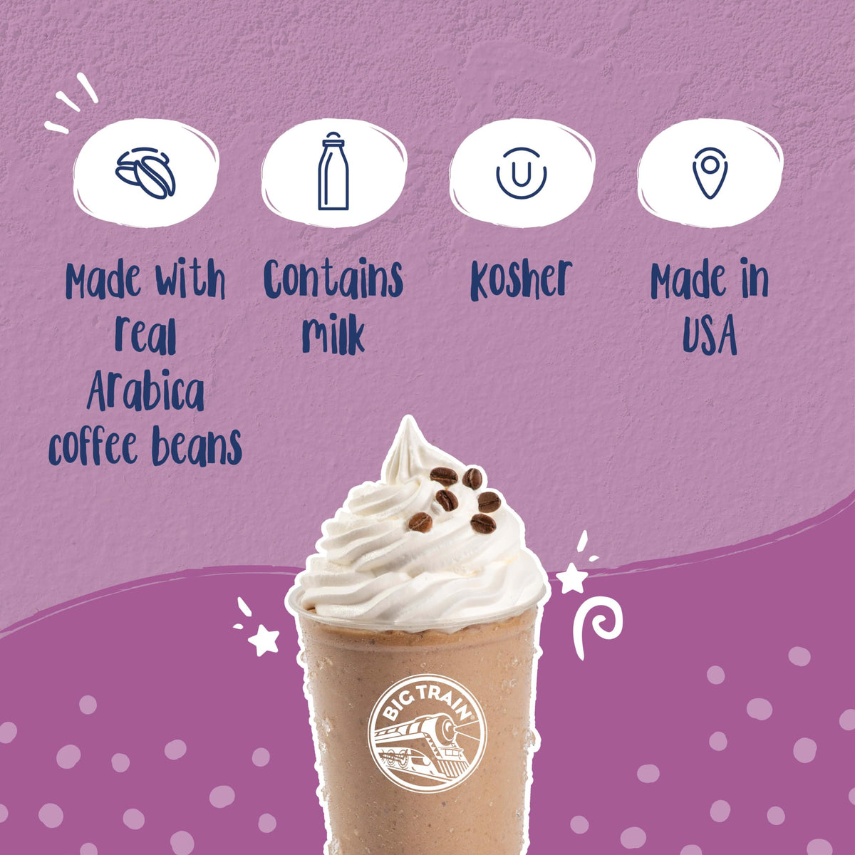 Big Train Blended Ice Coffee Beverage Mix | Smooth Frappe, Hot, or Iced