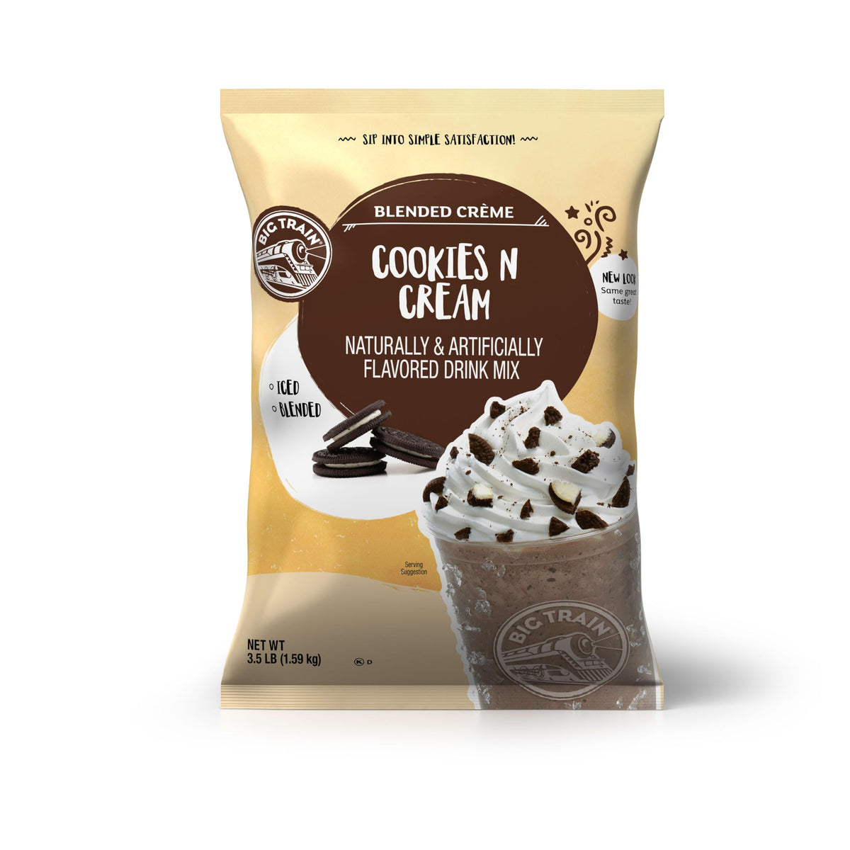 Big Train Cookies N Creme Blended Crème Beverage Mix – 3.5 lb (Pack of 1)