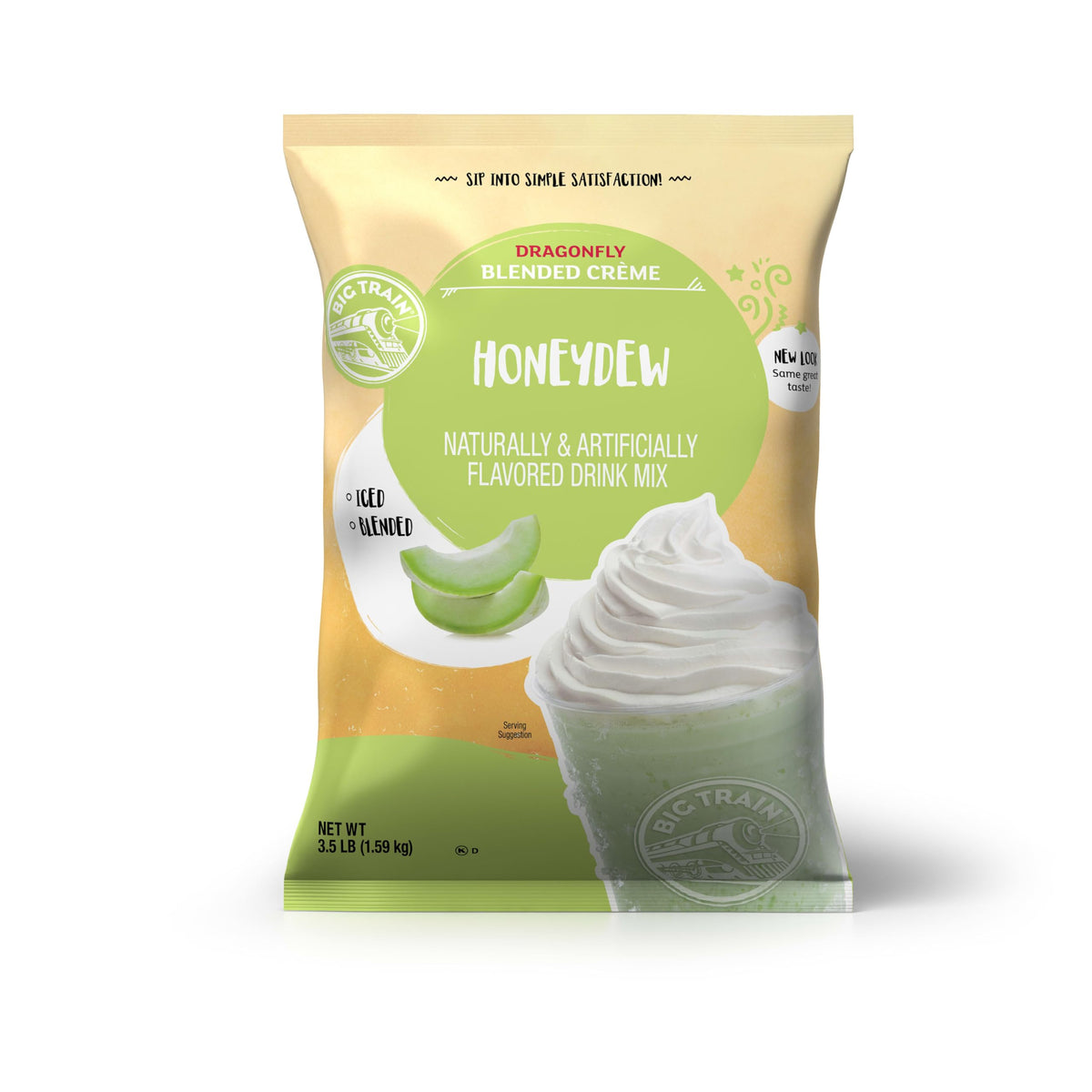Big Train Dragonfly Honeydew Blended Crème Frappe Mix – 3.5 lb