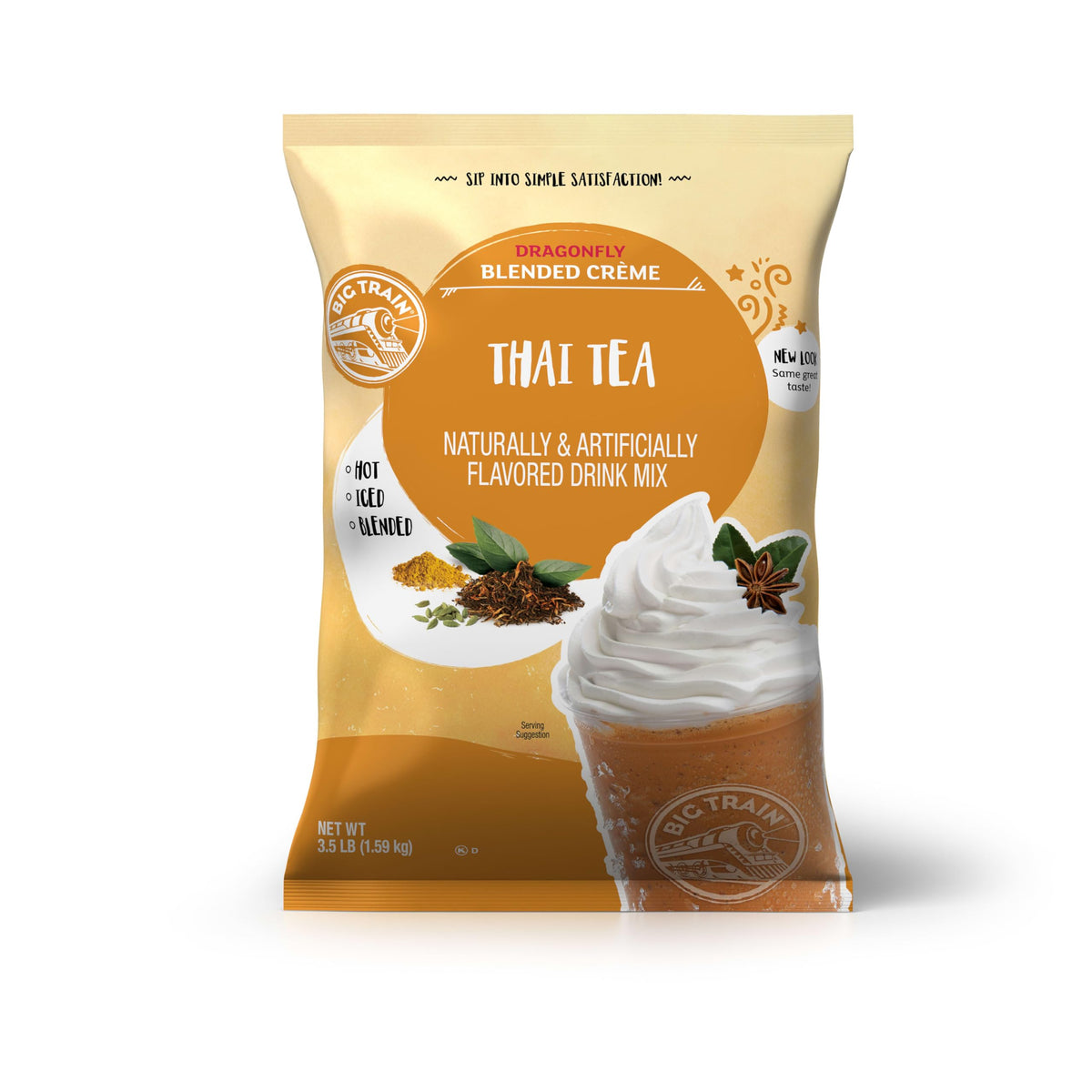 Big Train Dragonfly Thai Tea Blended Creme Beverage Mix, 3.5 lb