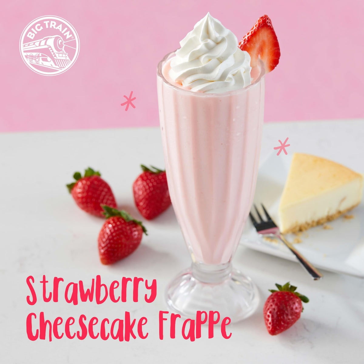 Big Train Strawberry Blended Crème Beverage Mix — 3.5 lb Pack