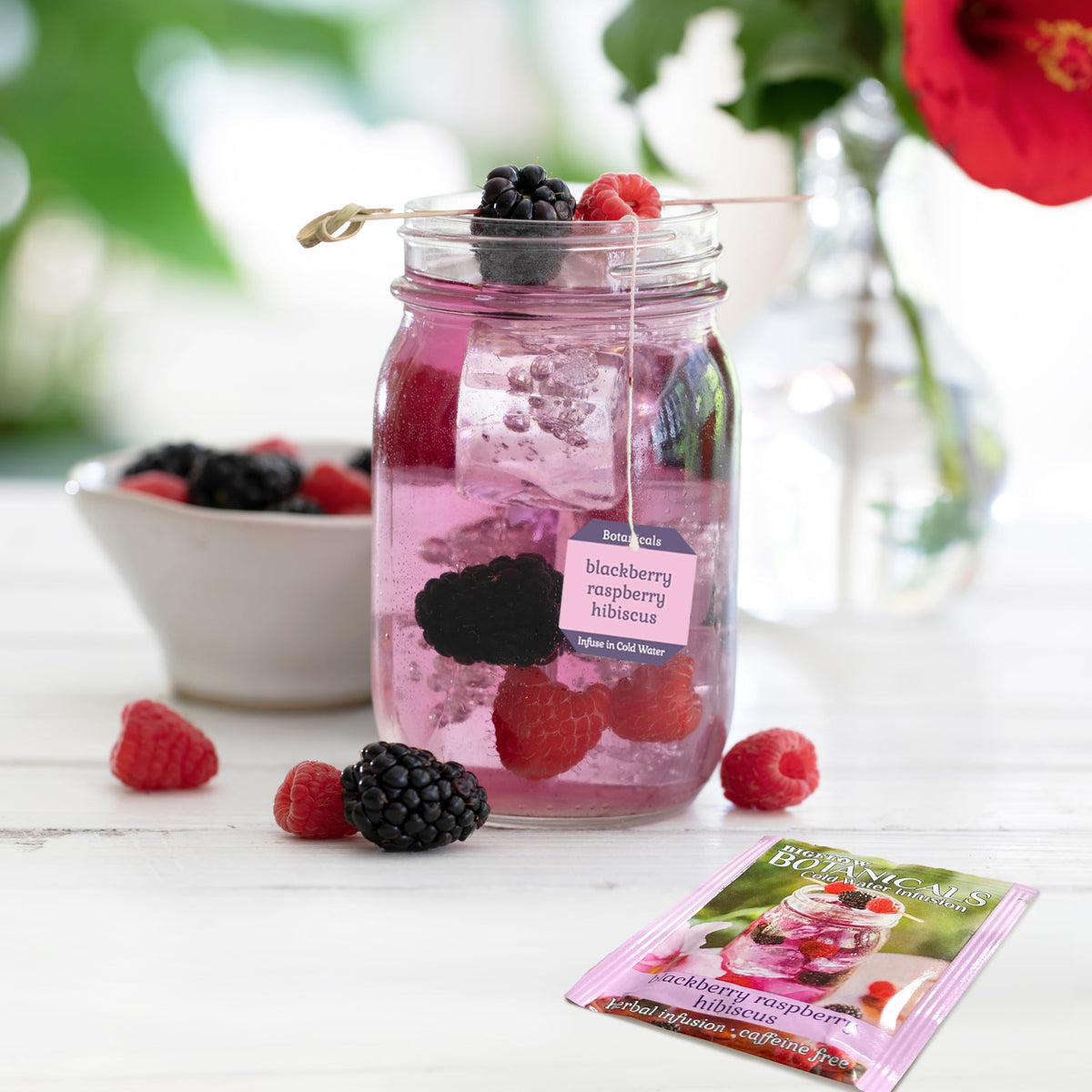 Bigelow Botanicals Cold Water Infusion Blackberry Raspberry Hibiscus Herbal Tea - Caffeine Free, Gluten Free, 108 Bags (Pack of 6)
