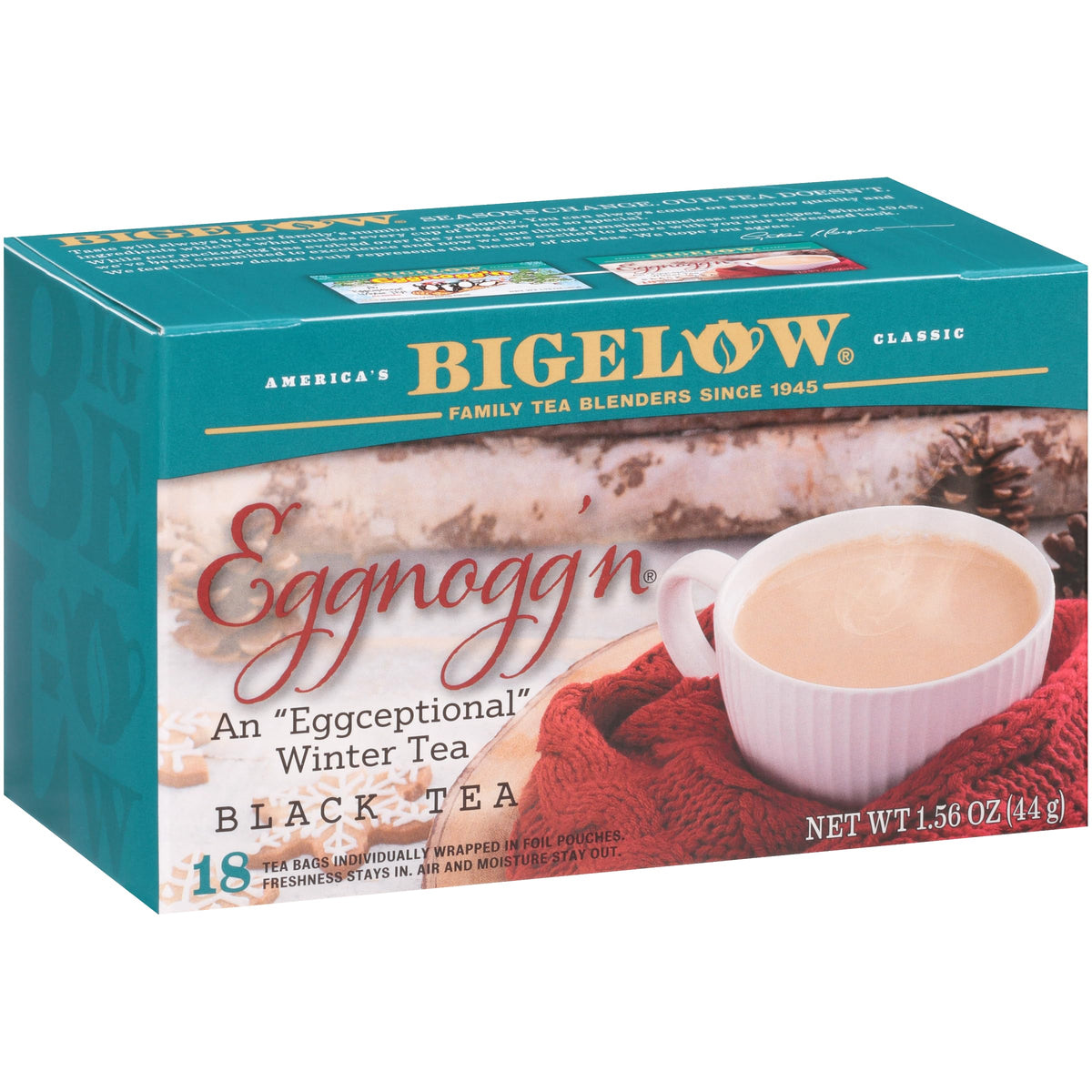 Bigelow Tea Eggnogg'n Black Tea – Caffeinated Holiday Tea, 108 Bags (6-Pack)