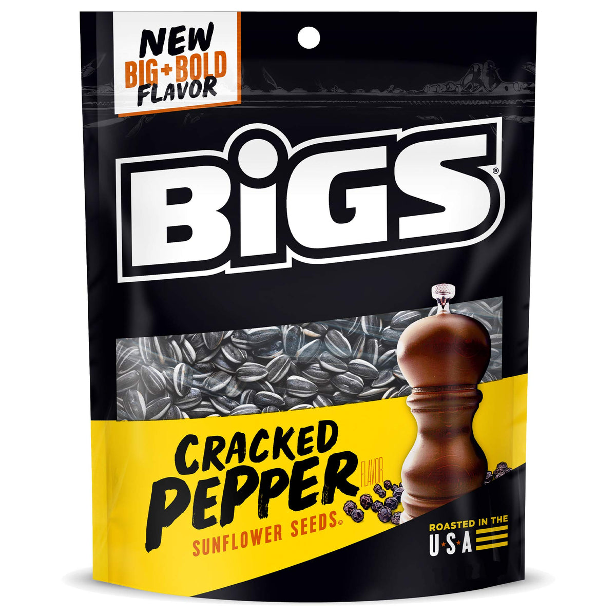 BIGS Sunflower Seeds Cracked Pepper Flavor – 5.35 oz (Pack of 12)
