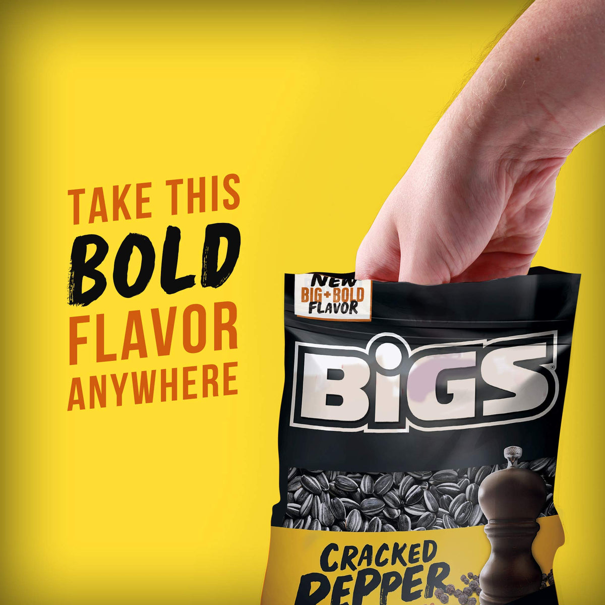 BIGS Sunflower Seeds Cracked Pepper Flavor – 5.35 oz (Pack of 12)