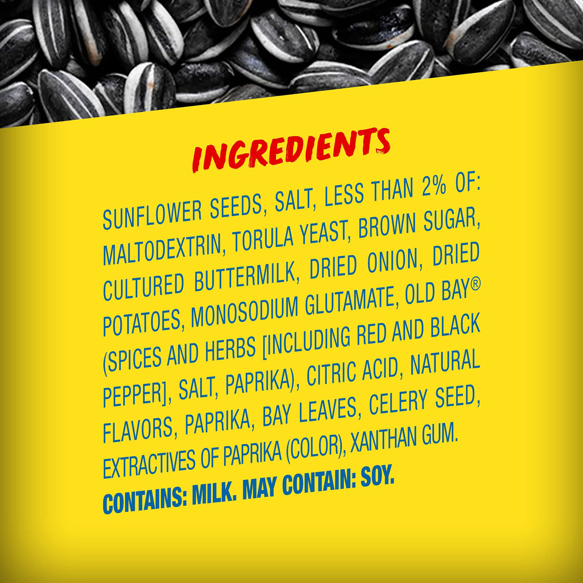 BIGS Sunflower Seeds Old Bay Seasoned – 5.35 oz Pack of 12