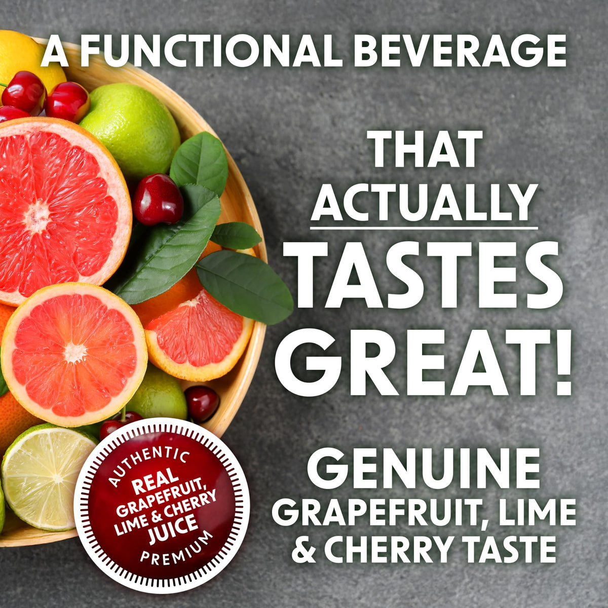 Bing Citrus Energizing Juice Beverage – Grapefruit & Lime, 12oz Cans (12pk) | Real Juice, Low Sugar, Caffeine + L-Theanine