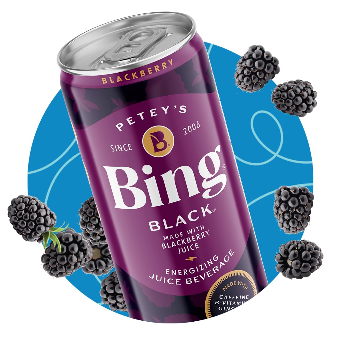 BING Energizing Juice Beverage – Variety Pack (12oz/12pk) – 6 Flavors, Real Juice, Caffeine, Vegan