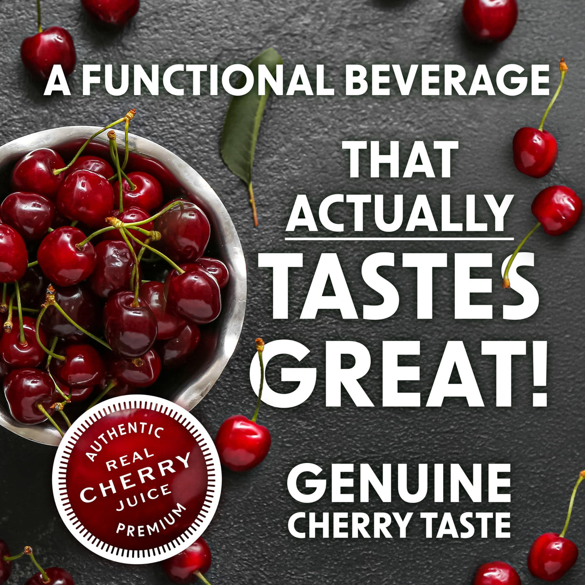 Bing Energizing Juice Beverage – Original Cherry, Real Juice, 12oz Cans (12-Pack)