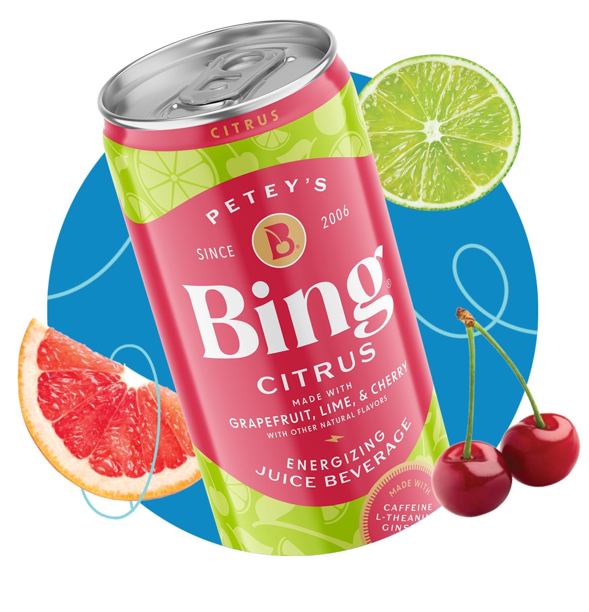 BING Energizing Juice Beverage – Variety Pack (12oz/12pk) – 6 Flavors, Real Juice, Caffeine, Vegan
